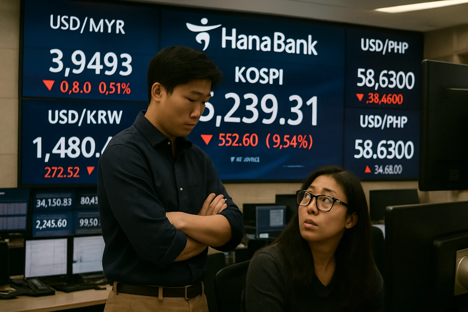 Паника на корейском рынке: KOSPI теряет более 12% за день